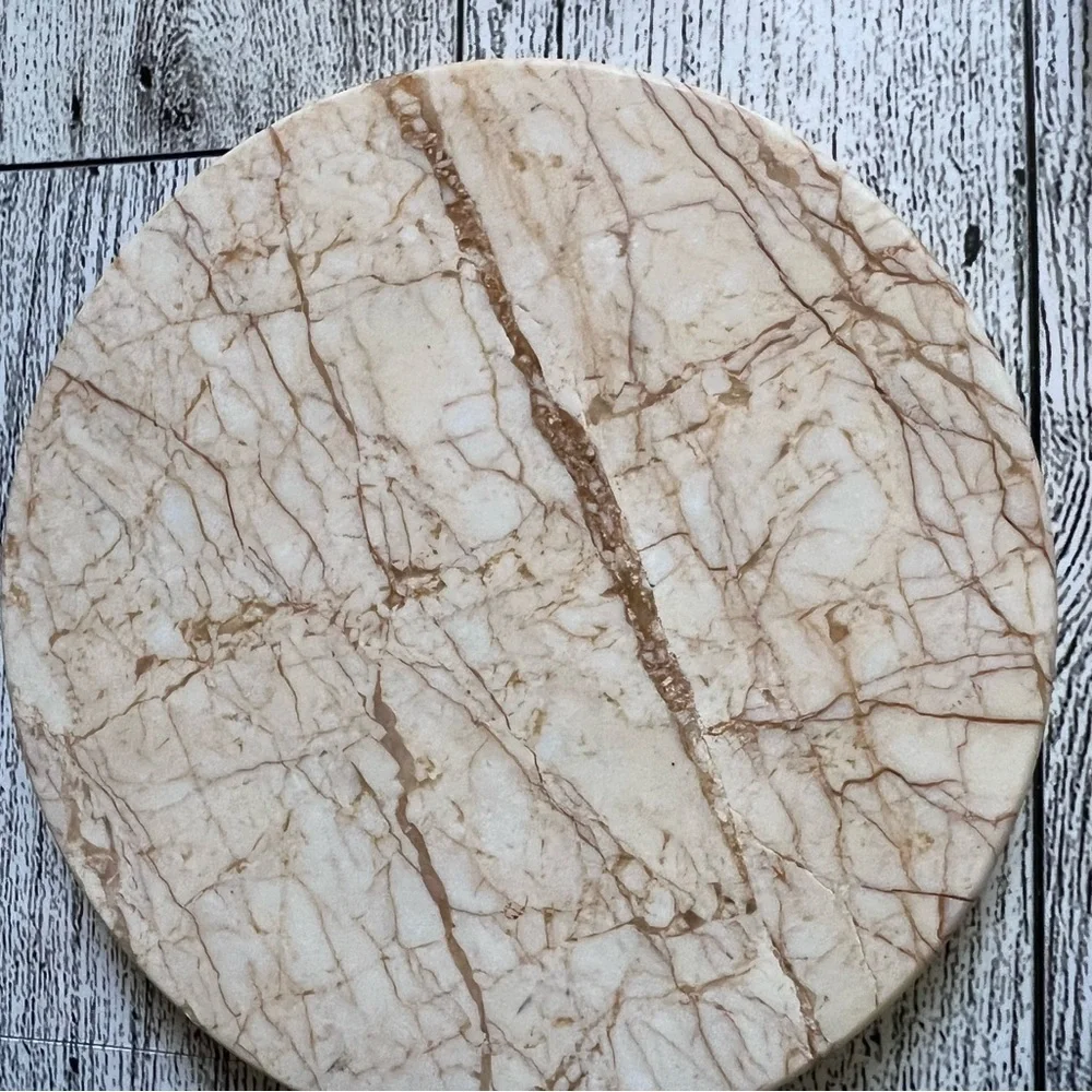 Jimei Marble Set of Four Round Marble and Stone Coasters